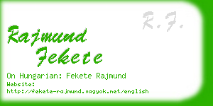 rajmund fekete business card